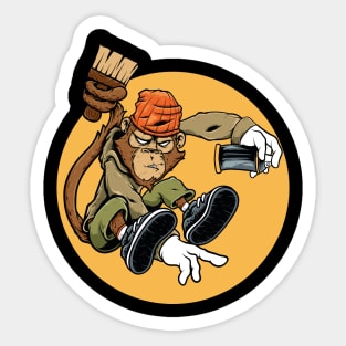 Bomber Monkey, Graffiti Character Sticker